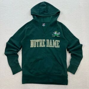 Notre Dame Soffe Green Hoodie Sweatshirt Size Medium